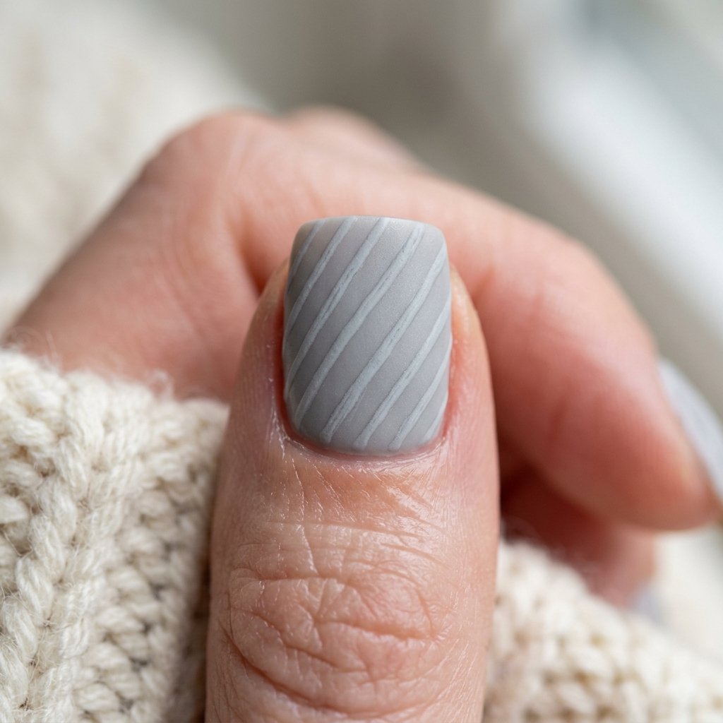 Knitted Line Nail Ideas