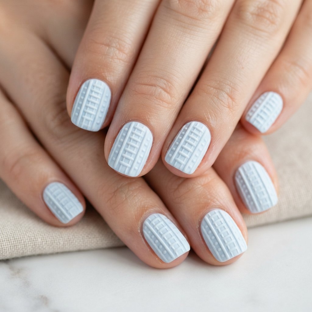 Waffle Knit Nail Art