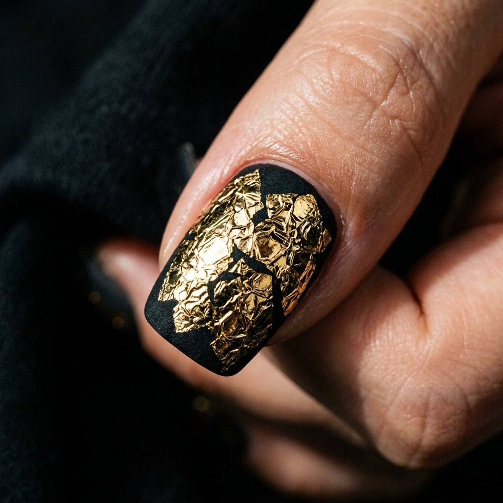 Metallic Foil Nail Ideas