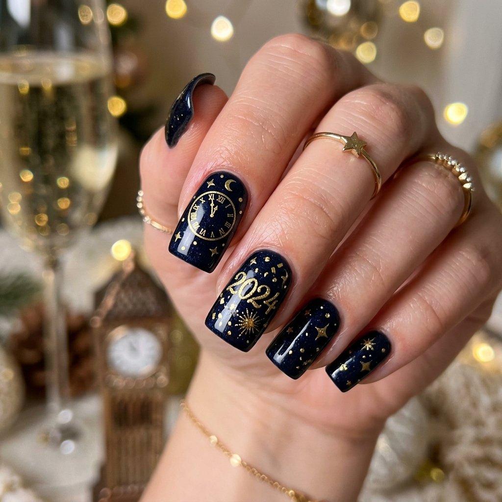 Midnight Countdown Nail Ideas
