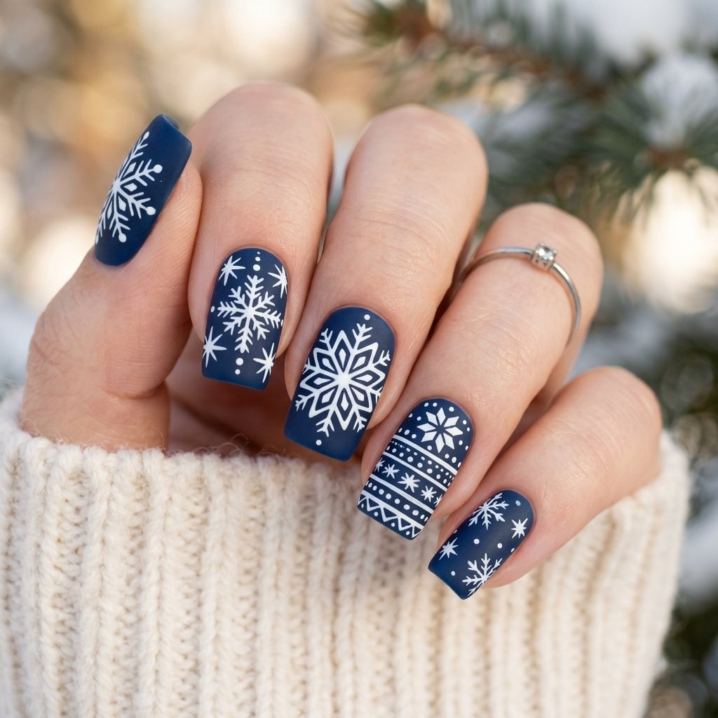 Nordic Pattern Nail Ideas