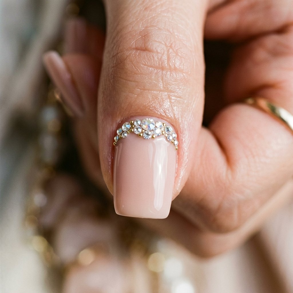 Rhinestone Accent Nail Ideas