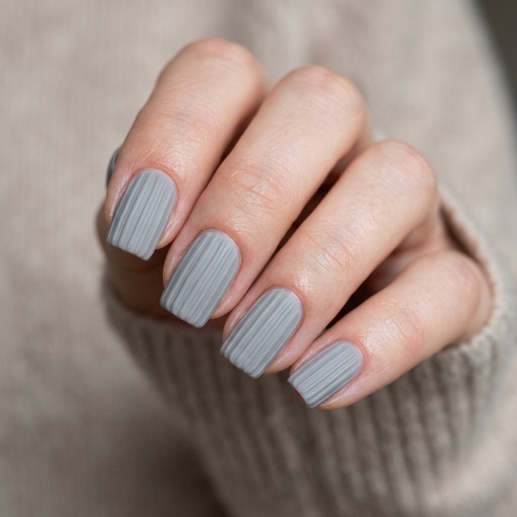 Ribbed Sweater Nail Ideas