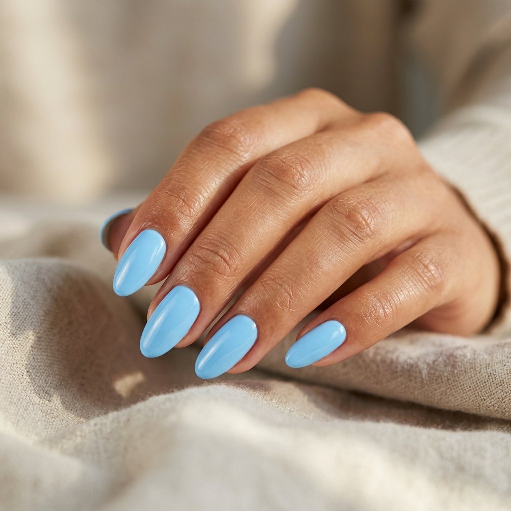 Finishes That Change How Light Blue Nails Look