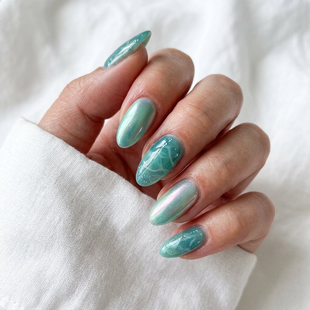 Mermaid Nails Colors and Shades That Capture the Ocean