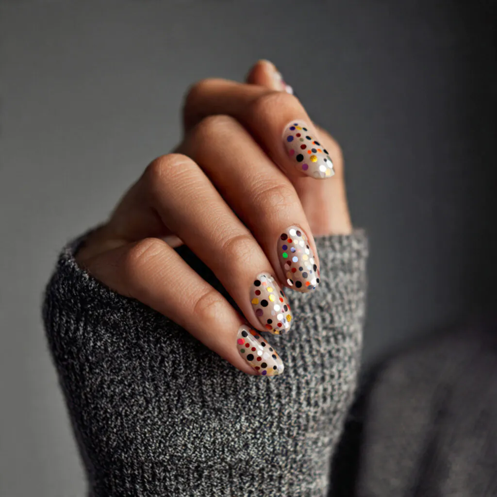 27 Modern Polka Dot Nail Ideas That Prove Dots Never Go Out of Style 12 Negative Space Dot Nail Ideas