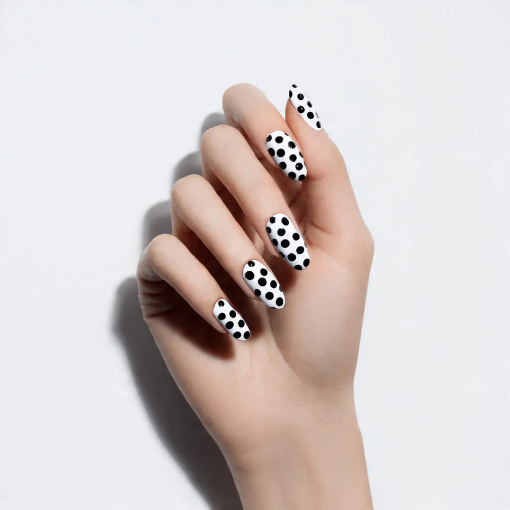 27 Modern Polka Dot Nail Ideas That Prove Dots Never Go Out of Style 13 Oversized Dot Nail Ideas
