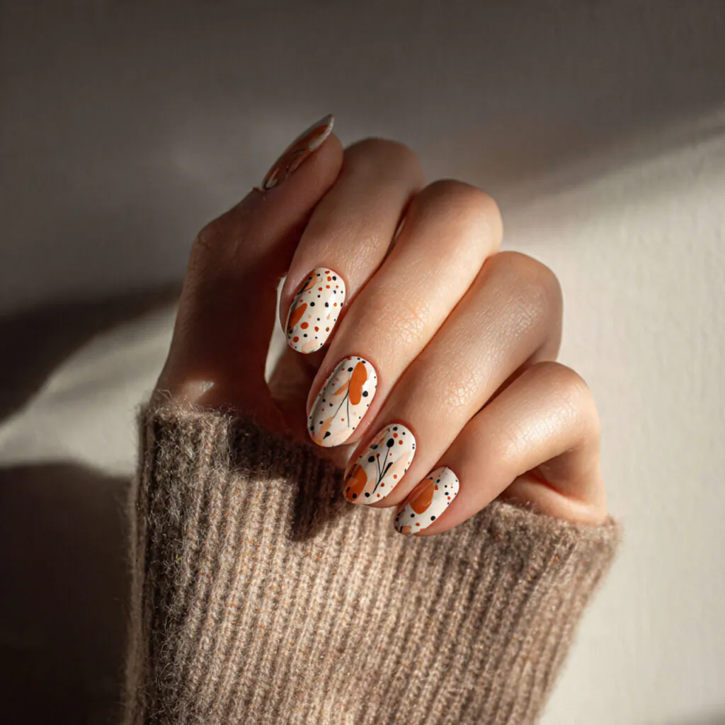 27 Modern Polka Dot Nail Ideas That Prove Dots Never Go Out of Style 17 Abstract Dot Nail Ideas