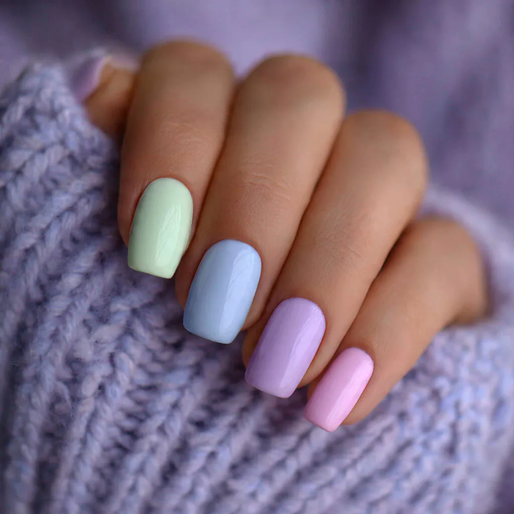 23 Cute and Aesthetic Virgo Nail Ideas to Try 14 Pastel nail ideas