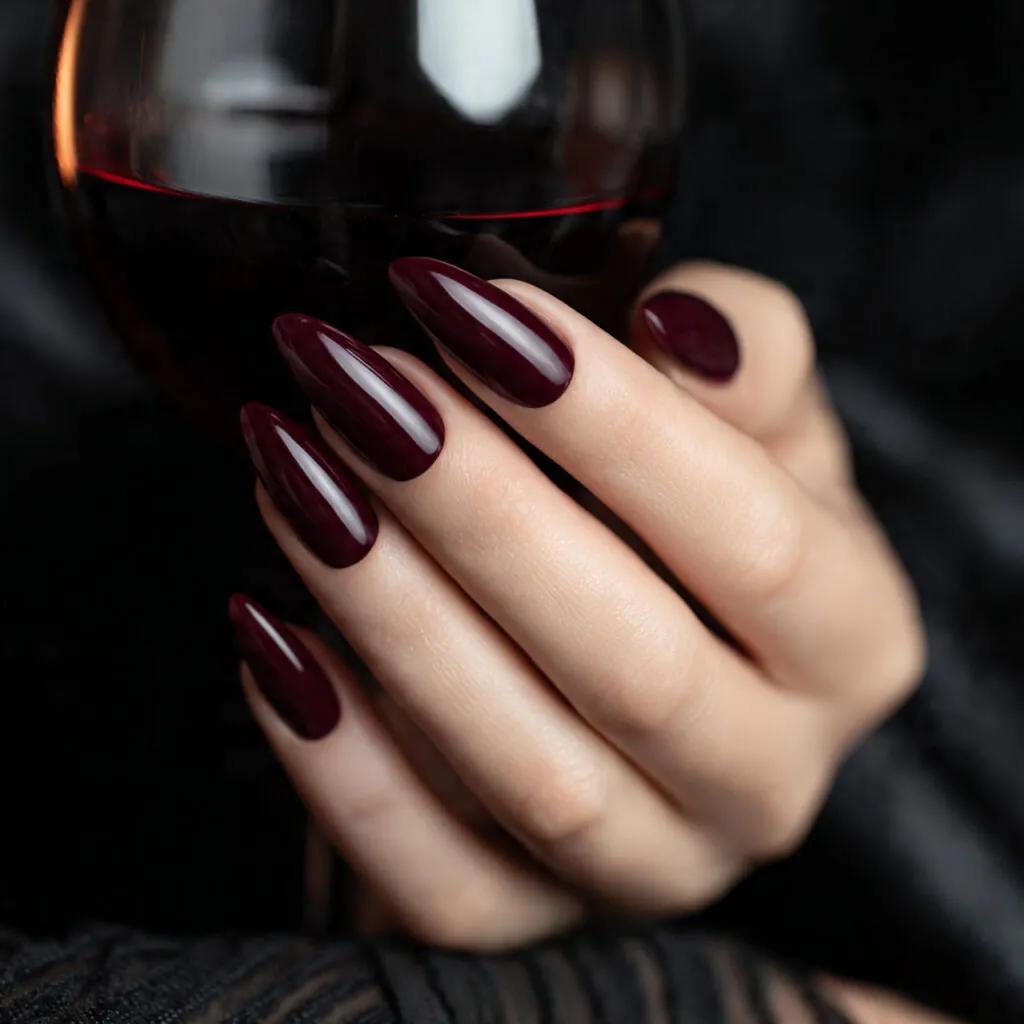 28 Stunning End of Summer Nail Color Ideas You Need to Try Now 17 Burgundy Wine Nail Ideas