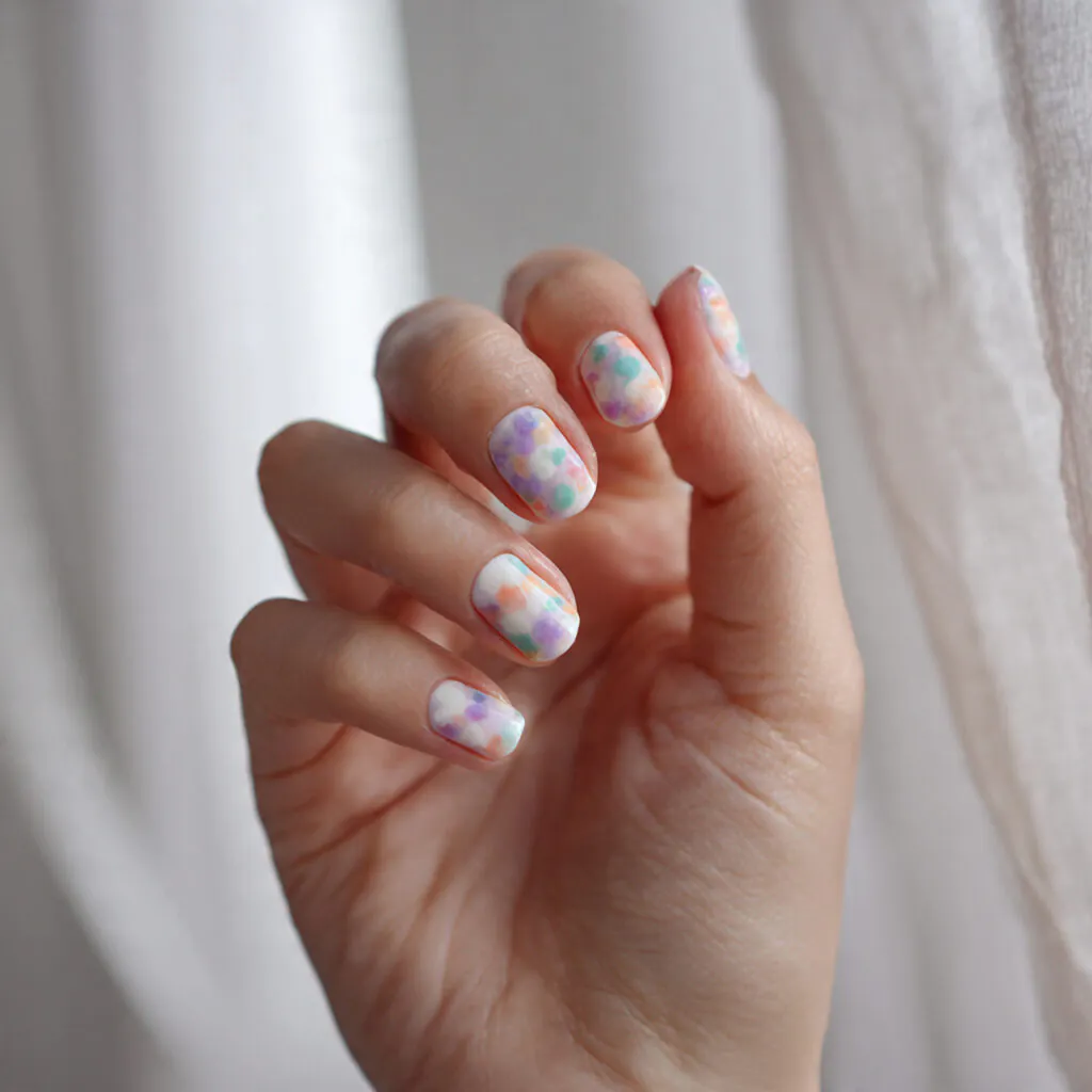 27 Modern Polka Dot Nail Ideas That Prove Dots Never Go Out of Style 19 Watercolor Dot Nail Ideas