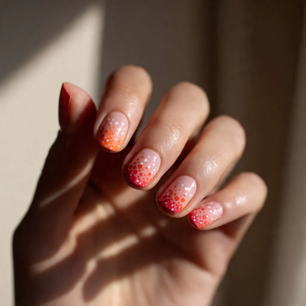 27 Modern Polka Dot Nail Ideas That Prove Dots Never Go Out of Style 22 Ombre Dot Nail Ideas