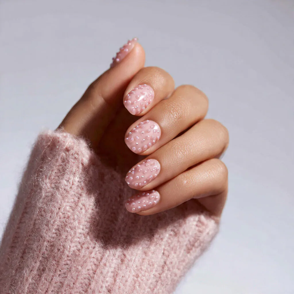 27 Modern Polka Dot Nail Ideas That Prove Dots Never Go Out of Style 28 Bubble Dot Nail Ideas