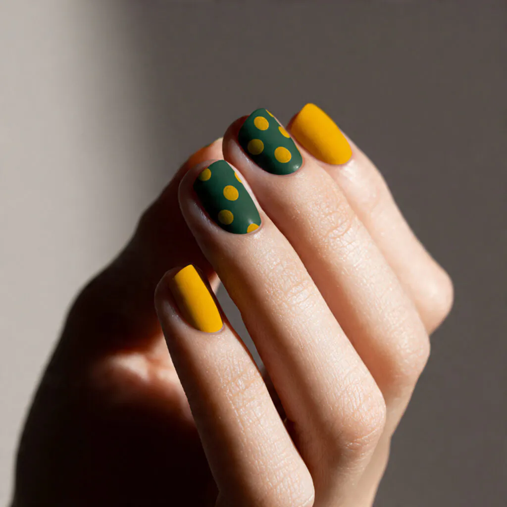 27 Modern Polka Dot Nail Ideas That Prove Dots Never Go Out of Style 29 Two Tone Dot Nail Ideas