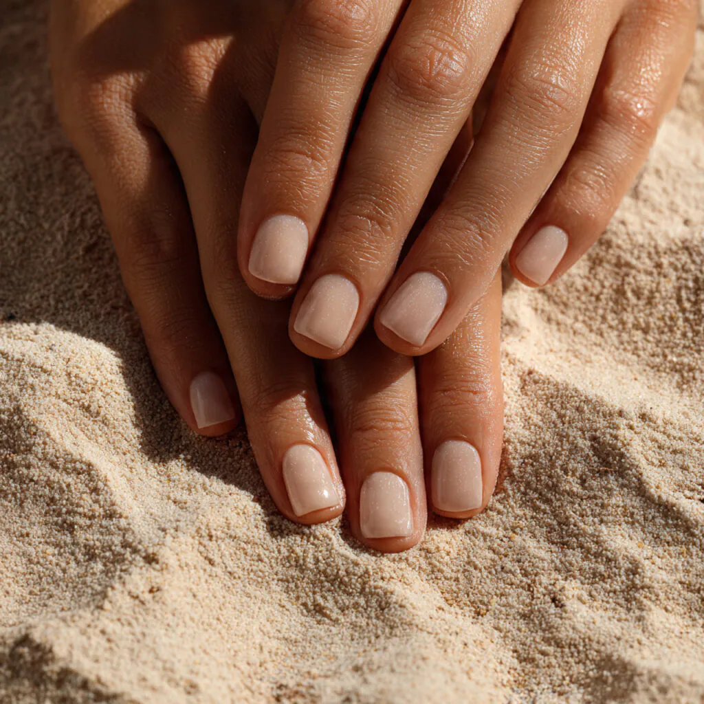 28 Stunning End of Summer Nail Color Ideas You Need to Try Now 9 Sandy Beige Nail Ideas