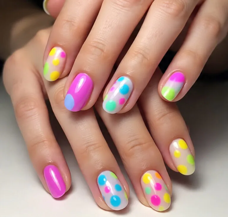 polka dot nail ideas