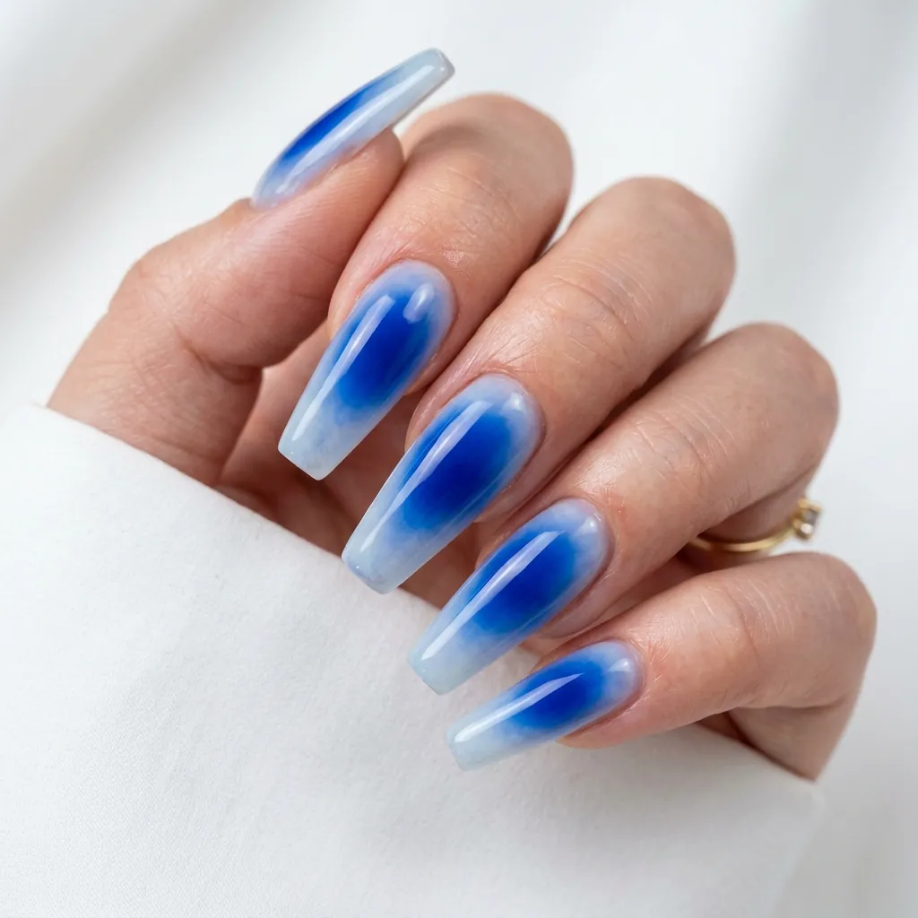 Cobalt Blue Aura Nails