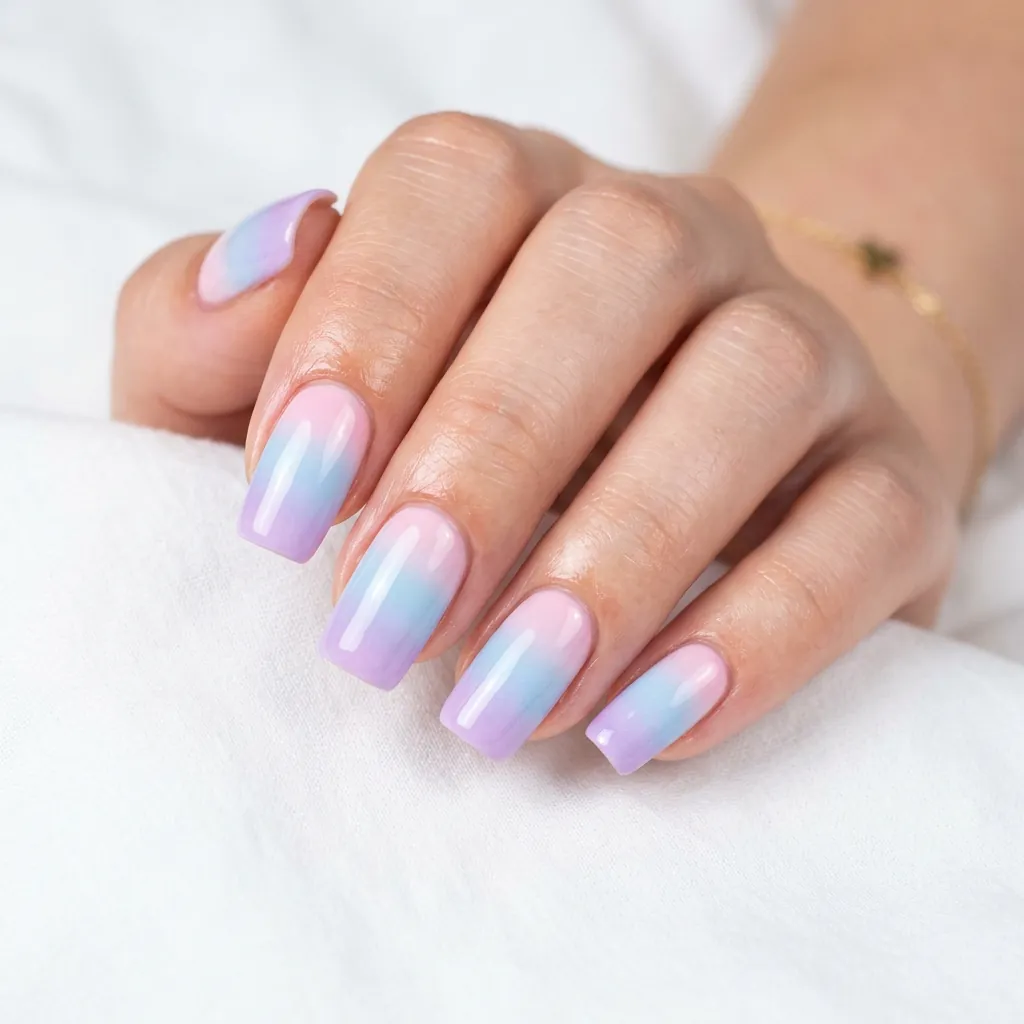 35 Awesome Summer Ombre Nails Ideas for Every Vibe This Season 2026 18 Cotton Candy Ombre Nails