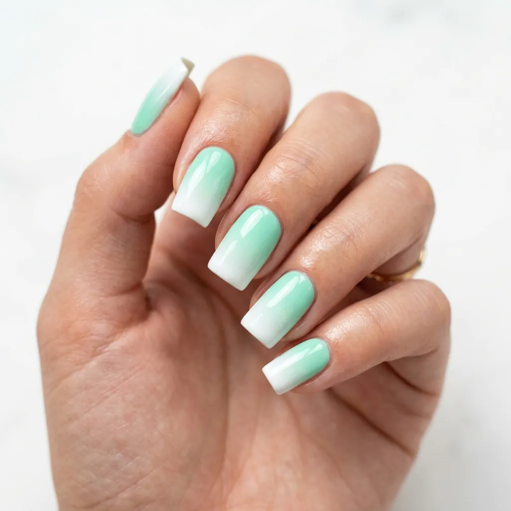 35 Awesome Summer Ombre Nails Ideas for Every Vibe This Season 2026 26 Mint Green Ombre Nails