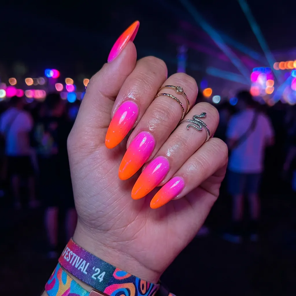 35 Awesome Summer Ombre Nails Ideas for Every Vibe This Season 2026 8 Neon Ombre Nails