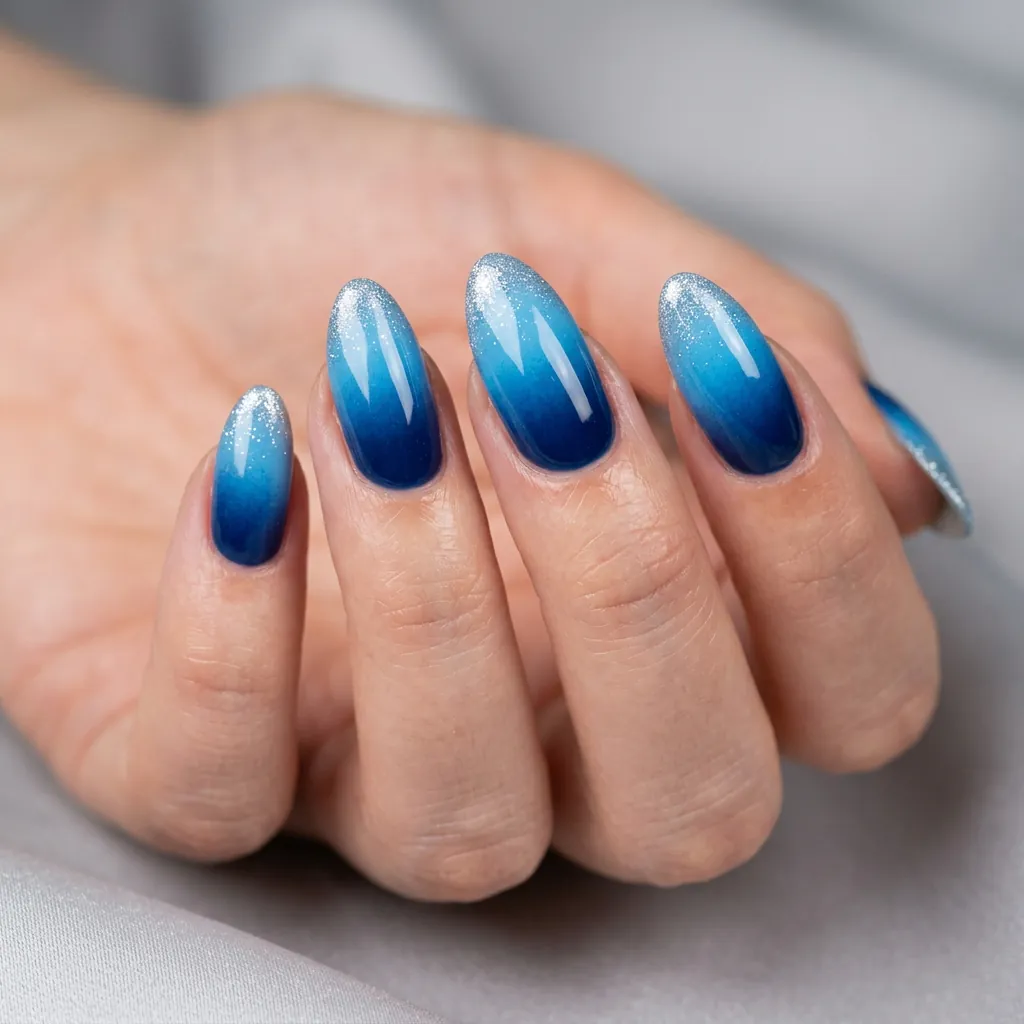 35 Awesome Summer Ombre Nails Ideas for Every Vibe This Season 2026 10 Ocean Blue Ombre Nails