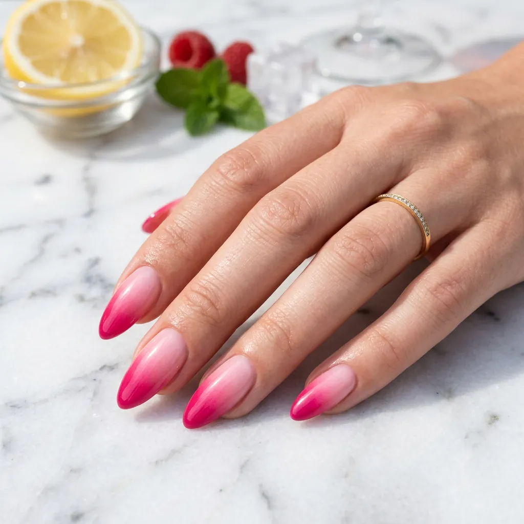 35 Awesome Summer Ombre Nails Ideas for Every Vibe This Season 2026 9 Pink Lemonade Ombre Nails