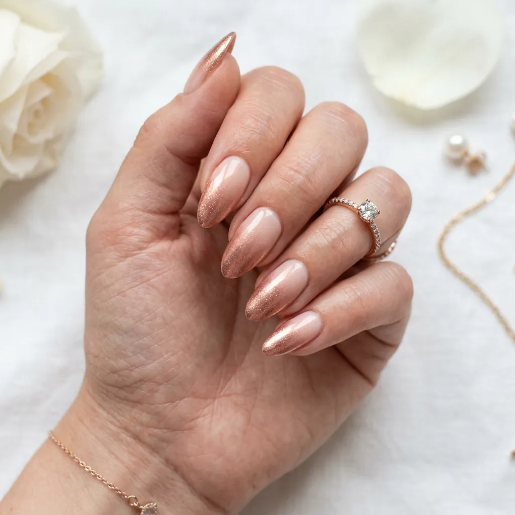 35 Awesome Summer Ombre Nails Ideas for Every Vibe This Season 2026 15 Rose Gold Ombre Nails
