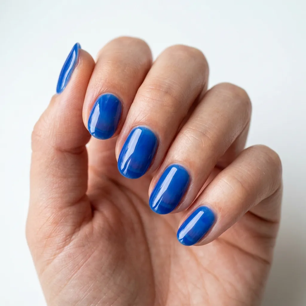 Cobalt Blue Jelly Nails