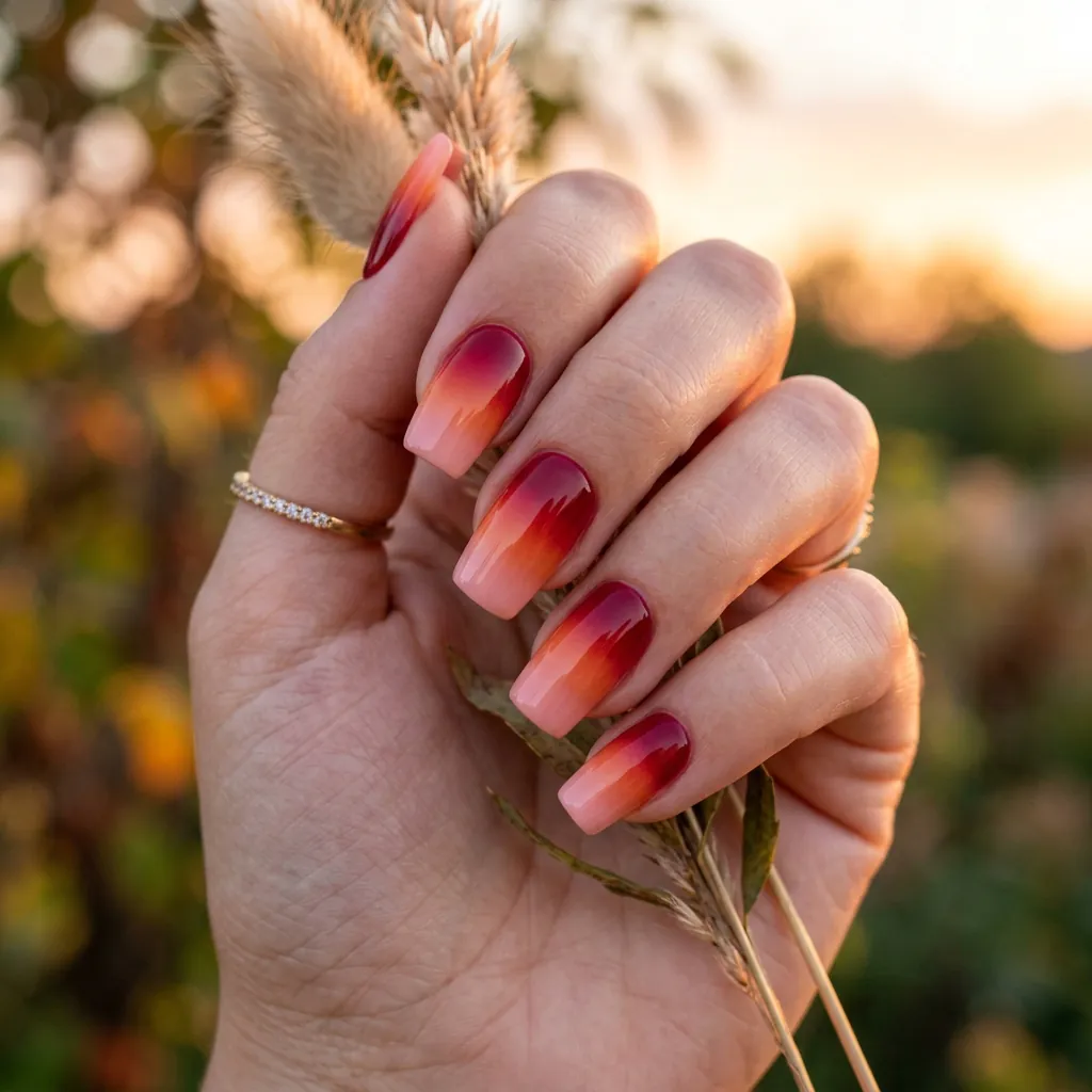35 Awesome Summer Ombre Nails Ideas for Every Vibe This Season 2026 3 Sunset Ombre Nails