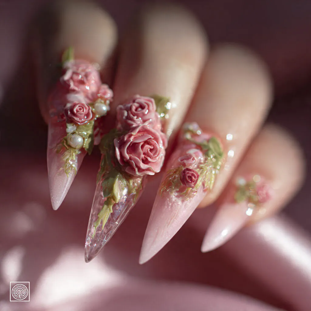 3D Rose Petal Sculptures
