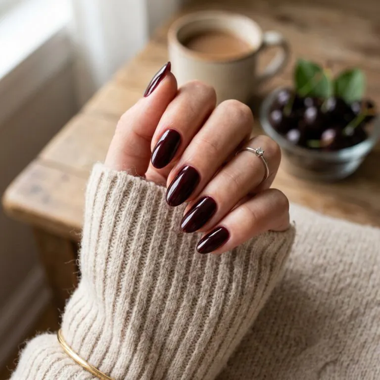 35 Black Cherry Nails Ideas That Look Incredibly Expensive 32 black cherry nails