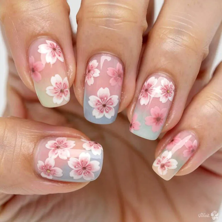 Cherry blossom nails
