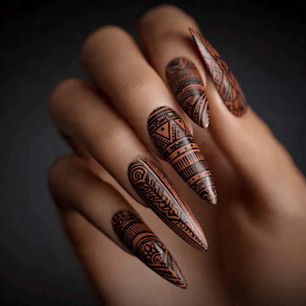 Geometric Tribal Line Art