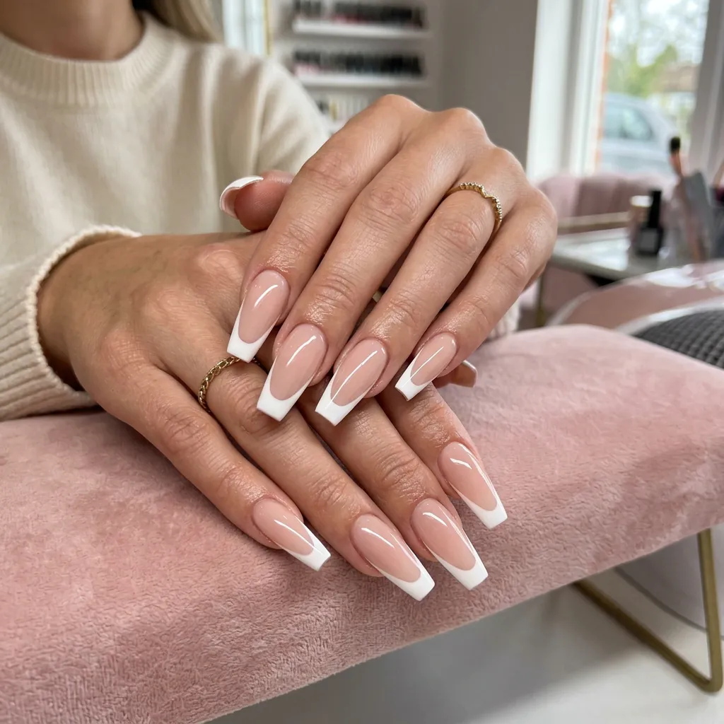 Best French Tip Coffin Nails Ideas to Try