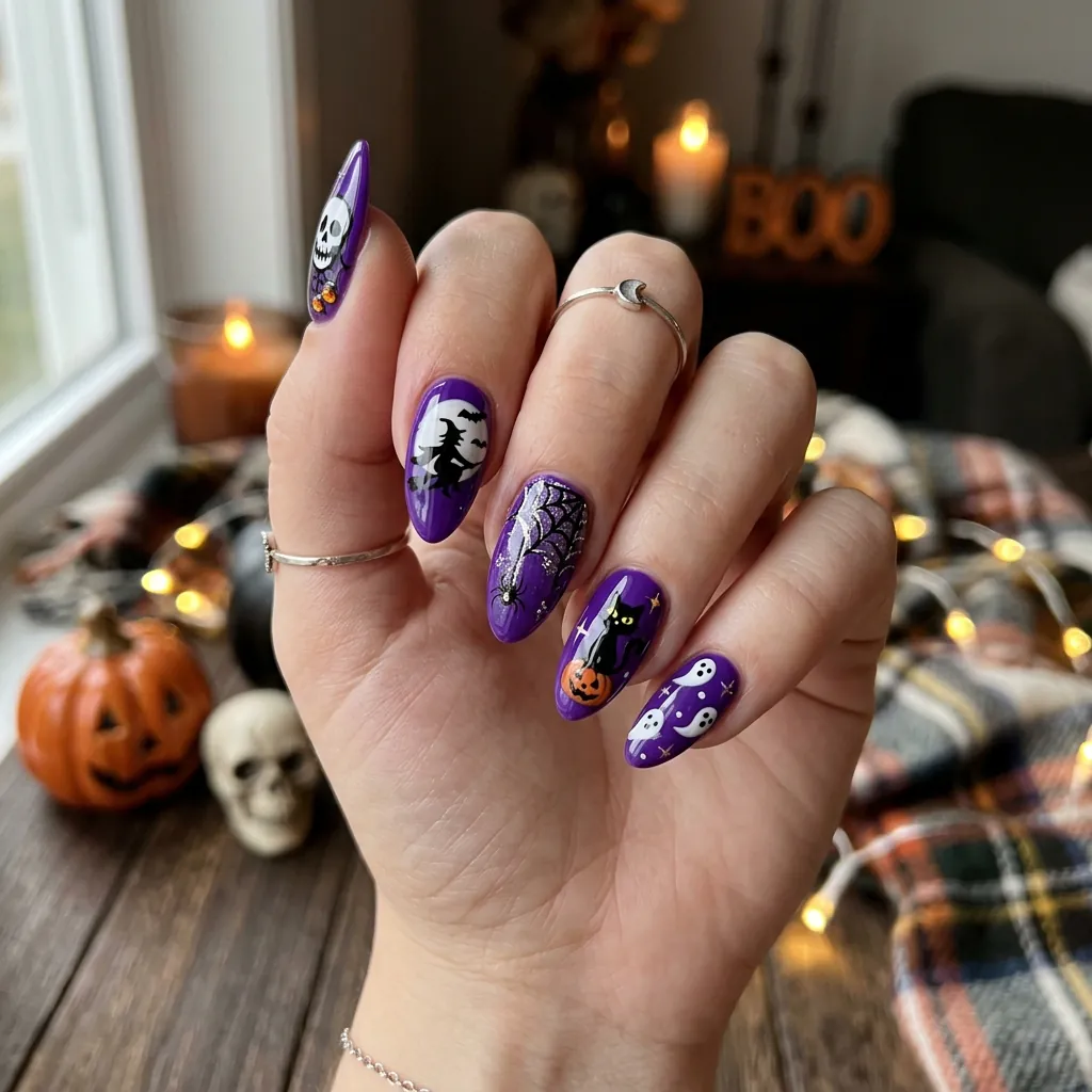Best Purple Halloween Nails Ideas to Try This Season