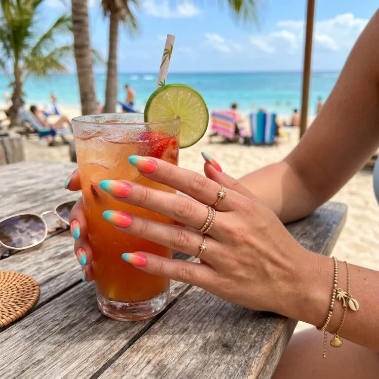summer ombre nails