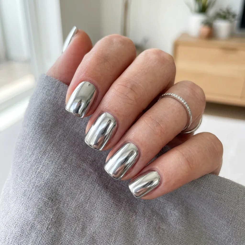 Chrome Short Nail Ideas