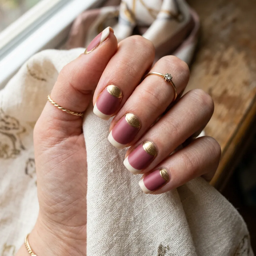 Half Moon Short Nail Ideas