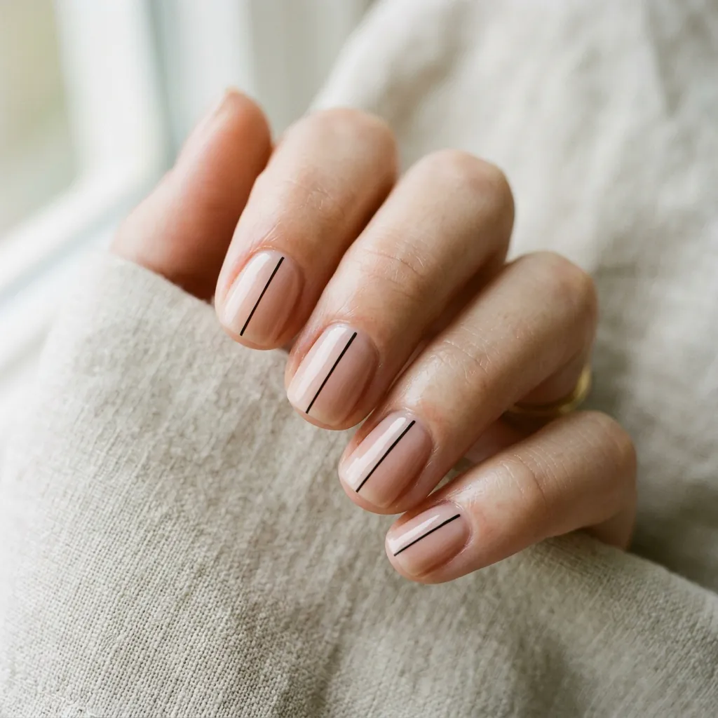 Minimalist Line Short Nail Ideas
