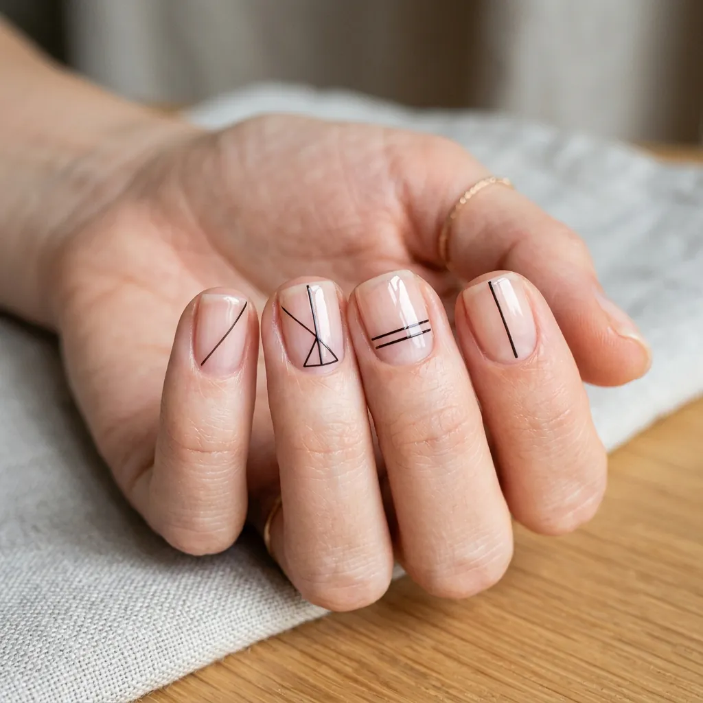 Negative Space Short Nail Ideas