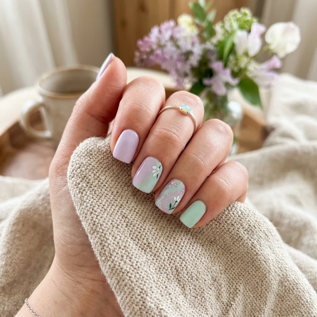 Pastel Short Nail Ideas